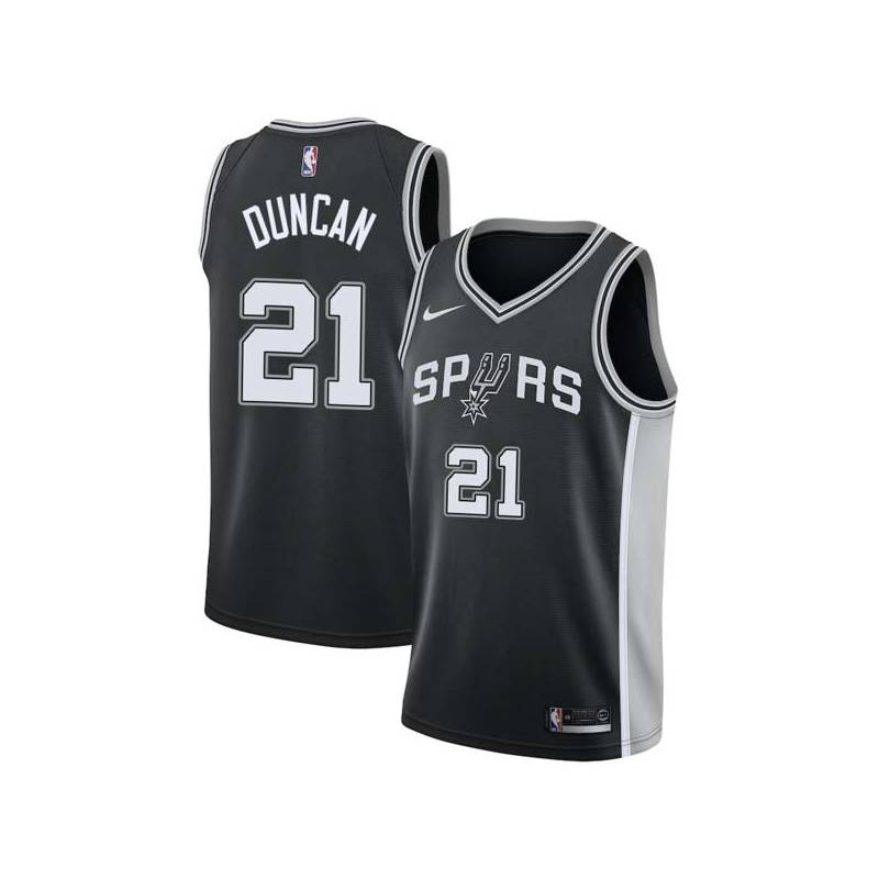 Black Tim Duncan Twill Basketball Jersey -Spurs #21 Duncan Twill Jerseys, FREE SHIPPING