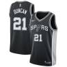 Black Tim Duncan Twill Basketball Jersey -Spurs #21 Duncan Twill Jerseys, FREE SHIPPING