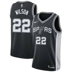 Black Bobby Wilson Twill Basketball Jersey -Spurs #22 Wilson Twill Jerseys, FREE SHIPPING