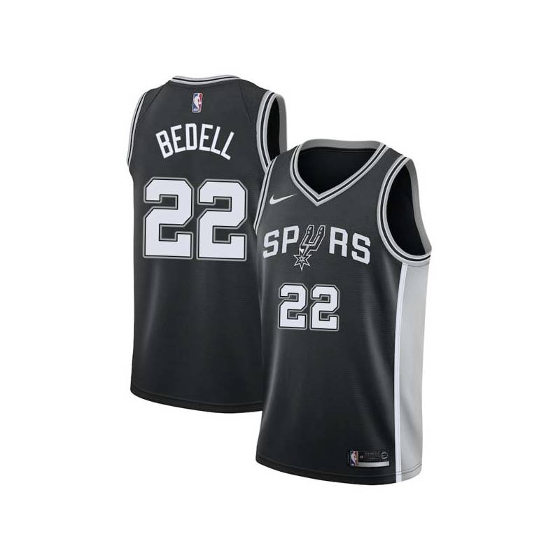 Black Bob Bedell Twill Basketball Jersey -Spurs #22 Bedell Twill Jerseys, FREE SHIPPING