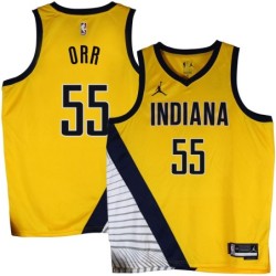Pacers #55 Louis Orr 2022-23Yellow Jersey
