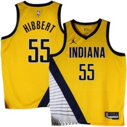 Pacers #55 Roy Hibbert 2022-23Yellow Jersey