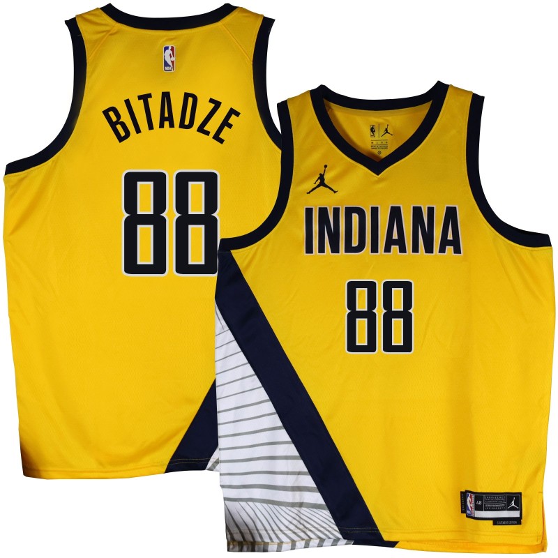 Pacers #88 Goga Bitadze 2022-23Yellow Jersey