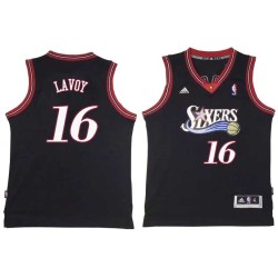 Black Throwback Bob Lavoy Twill Basketball Jersey -76ers #16 Lavoy Twill Jerseys, FREE SHIPPING