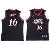 Black Throwback Bob Lavoy Twill Basketball Jersey -76ers #16 Lavoy Twill Jerseys, FREE SHIPPING