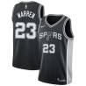 Black Bob Warren Twill Basketball Jersey -Spurs #23 Warren Twill Jerseys, FREE SHIPPING