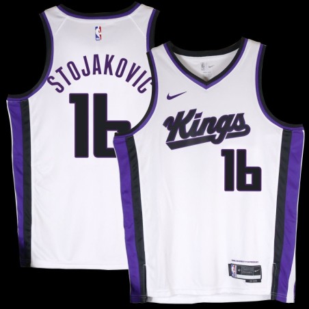 Kings #16 Peja Stojaković White2024 Jersey