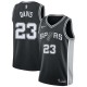 Black Harry Davis Twill Basketball Jersey -Spurs #23 Davis Twill Jerseys, FREE SHIPPING