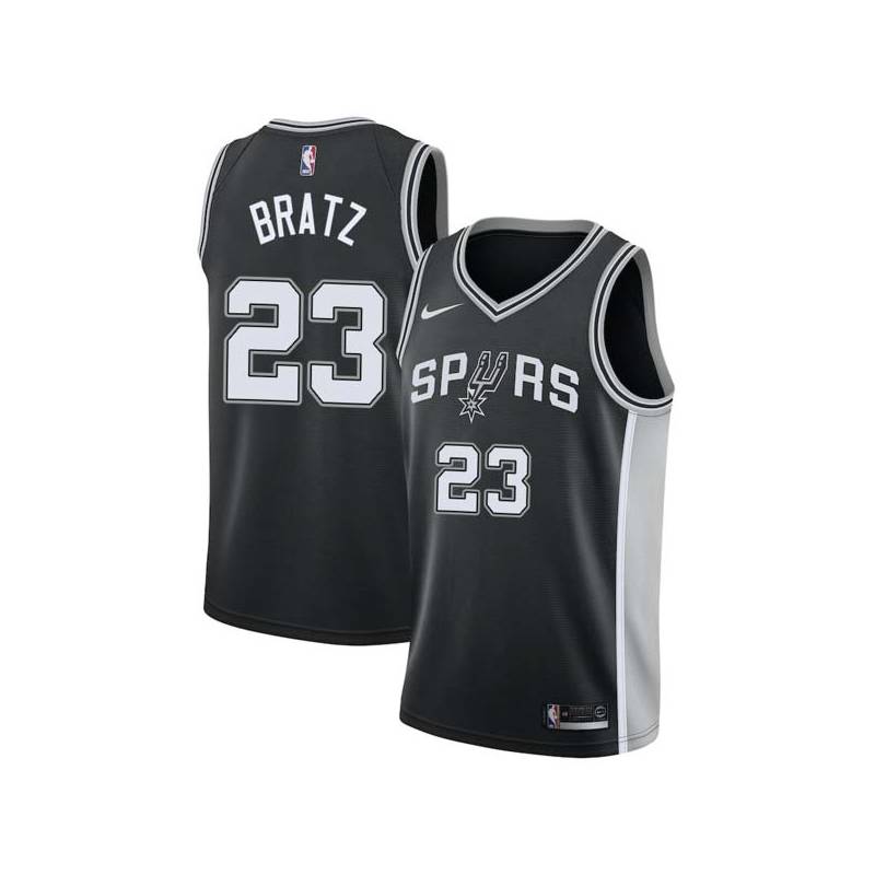 Black Mike Bratz Twill Basketball Jersey -Spurs #23 Bratz Twill Jerseys, FREE SHIPPING