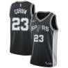 Black Tyrone Corbin Twill Basketball Jersey -Spurs #23 Corbin Twill Jerseys, FREE SHIPPING