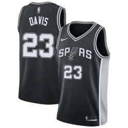 Black Charles Davis Twill Basketball Jersey -Spurs #23 Davis Twill Jerseys, FREE SHIPPING