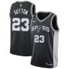 Black Greg Sutton Twill Basketball Jersey -Spurs #23 Sutton Twill Jerseys, FREE SHIPPING