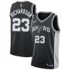 Black Jeremy Richardson Twill Basketball Jersey -Spurs #23 Richardson Twill Jerseys, FREE SHIPPING