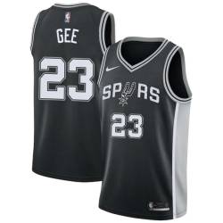 Black Alonzo Gee Twill Basketball Jersey -Spurs #23 Gee Twill Jerseys, FREE SHIPPING