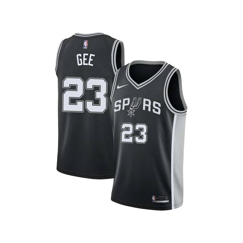 Black Alonzo Gee Twill Basketball Jersey -Spurs #23 Gee Twill Jerseys, FREE SHIPPING