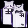 Kings #33 Luc Mbah a Moute White2024 Jersey