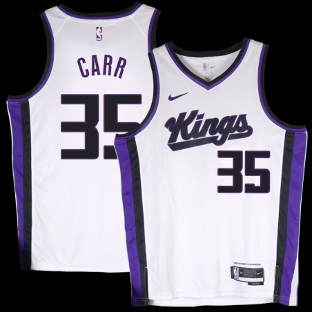 Kings #35 Antoine Carr White2024 Jersey