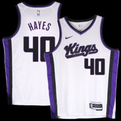 Kings #40 Nigel Hayes White2024 Jersey