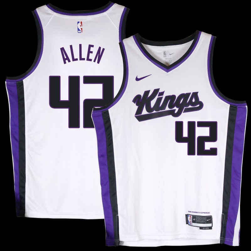 Kings #42 Lucius Allen White2024 Jersey