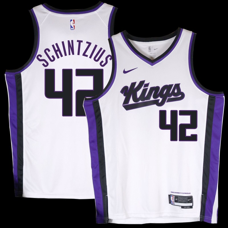 Kings #42 Dwayne Schintzius White2024 Jersey