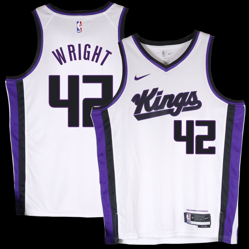 Kings #42 Lorenzen Wright White2024 Jersey