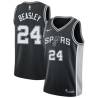 Black Charles Beasley Twill Basketball Jersey -Spurs #24 Beasley Twill Jerseys, FREE SHIPPING