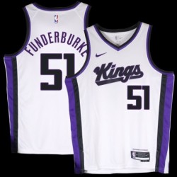 Kings #51 Lawrence Funderburke White2024 Jersey