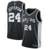 Black Richard Jefferson Twill Basketball Jersey -Spurs #24 Jefferson Twill Jerseys, FREE SHIPPING