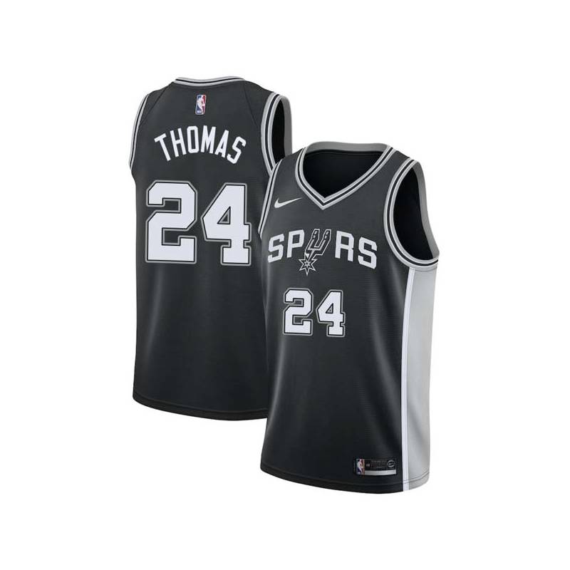 Black Malcolm Thomas Twill Basketball Jersey -Spurs #24 Thomas Twill Jerseys, FREE SHIPPING