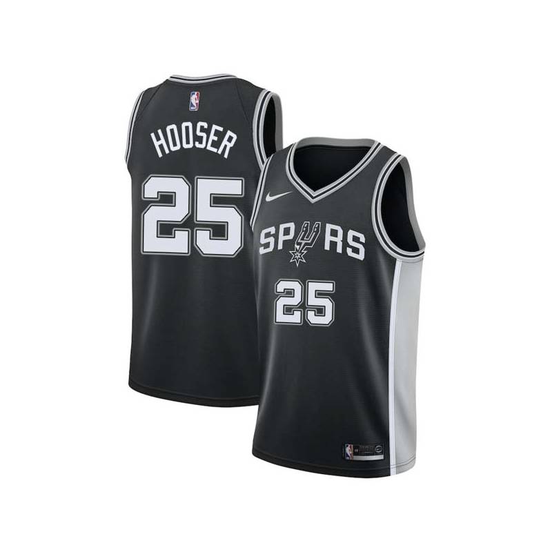 Black Carroll Hooser Twill Basketball Jersey -Spurs #25 Hooser Twill Jerseys, FREE SHIPPING