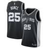 Black Larry Bunce Twill Basketball Jersey -Spurs #25 Bunce Twill Jerseys, FREE SHIPPING