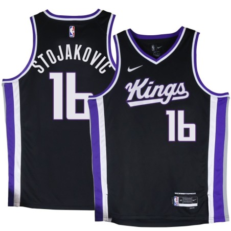 Kings #16 Peja Stojaković Black2024 Jersey