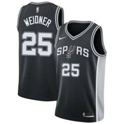 Black Brant Weidner Twill Basketball Jersey -Spurs #25 Weidner Twill Jerseys, FREE SHIPPING