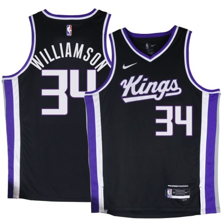 Kings #34 Corliss Williamson Black2024 Jersey