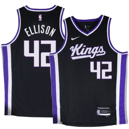 Kings #42 Pervis Ellison Black2024 Jersey