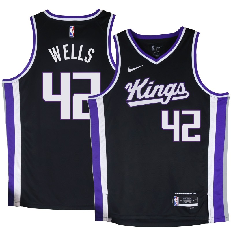 Kings #42 Bonzi Wells Black2024 Jersey