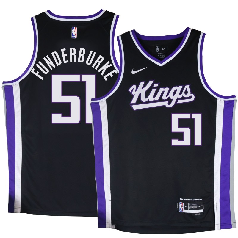 Kings #51 Lawrence Funderburke Black2024 Jersey