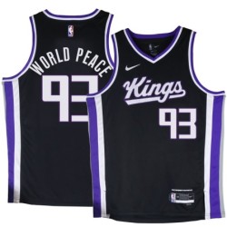 Kings #93 Metta World Peace Black2024 Jersey