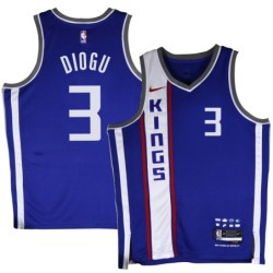 Kings #3 Ike Diogu 2023-24City Blue Jersey