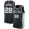 Black Ian Mahinmi Twill Basketball Jersey -Spurs #28 Mahinmi Twill Jerseys, FREE SHIPPING