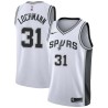 White Riney Lochmann Twill Basketball Jersey -Spurs #31 Lochmann Twill Jerseys, FREE SHIPPING