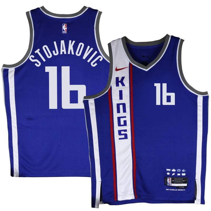 Kings #16 Peja Stojaković 2023-24City Blue Jersey