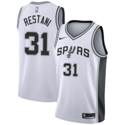 White Kevin Restani Twill Basketball Jersey -Spurs #31 Restani Twill Jerseys, FREE SHIPPING
