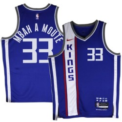 Kings #33 Luc Mbah a Moute 2023-24City Blue Jersey