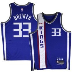 Kings #33 Corey Brewer 2023-24City Blue Jersey