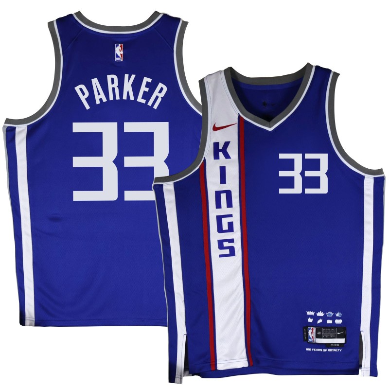 Kings #33 Jabari Parker 2023-24City Blue Jersey