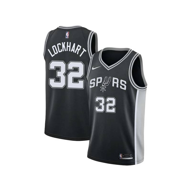 Black Darrell Lockhart Twill Basketball Jersey -Spurs #32 Lockhart Twill Jerseys, FREE SHIPPING