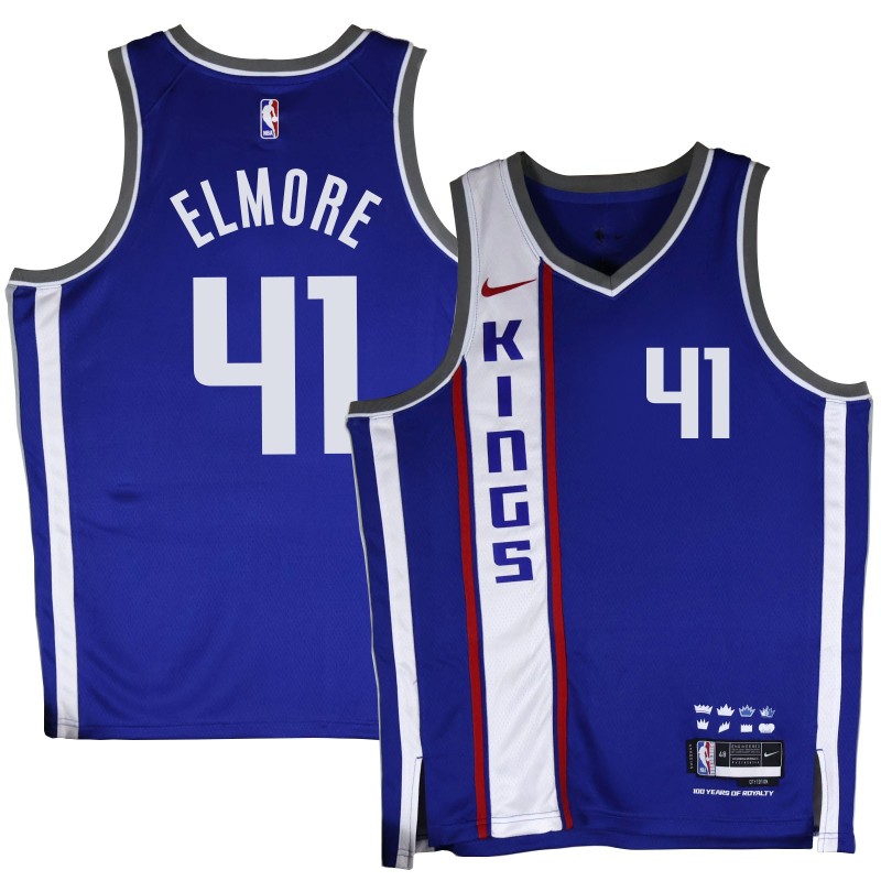 Kings #41 Len Elmore 2023-24City Blue Jersey