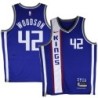 Kings #42 Mike Woodson 2023-24City Blue Jersey