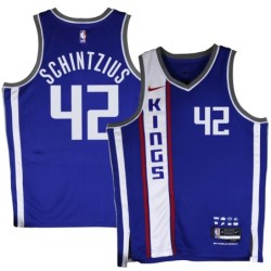 Kings #42 Dwayne Schintzius 2023-24City Blue Jersey